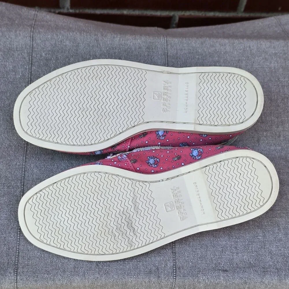 SPERRY X VINEYARD VINES AO PATCHWORK BOATS CRABS STARFISH SHOES KIDS SIZE 2